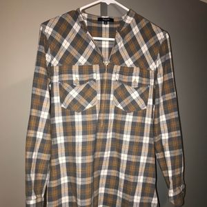 quarter zip flannel